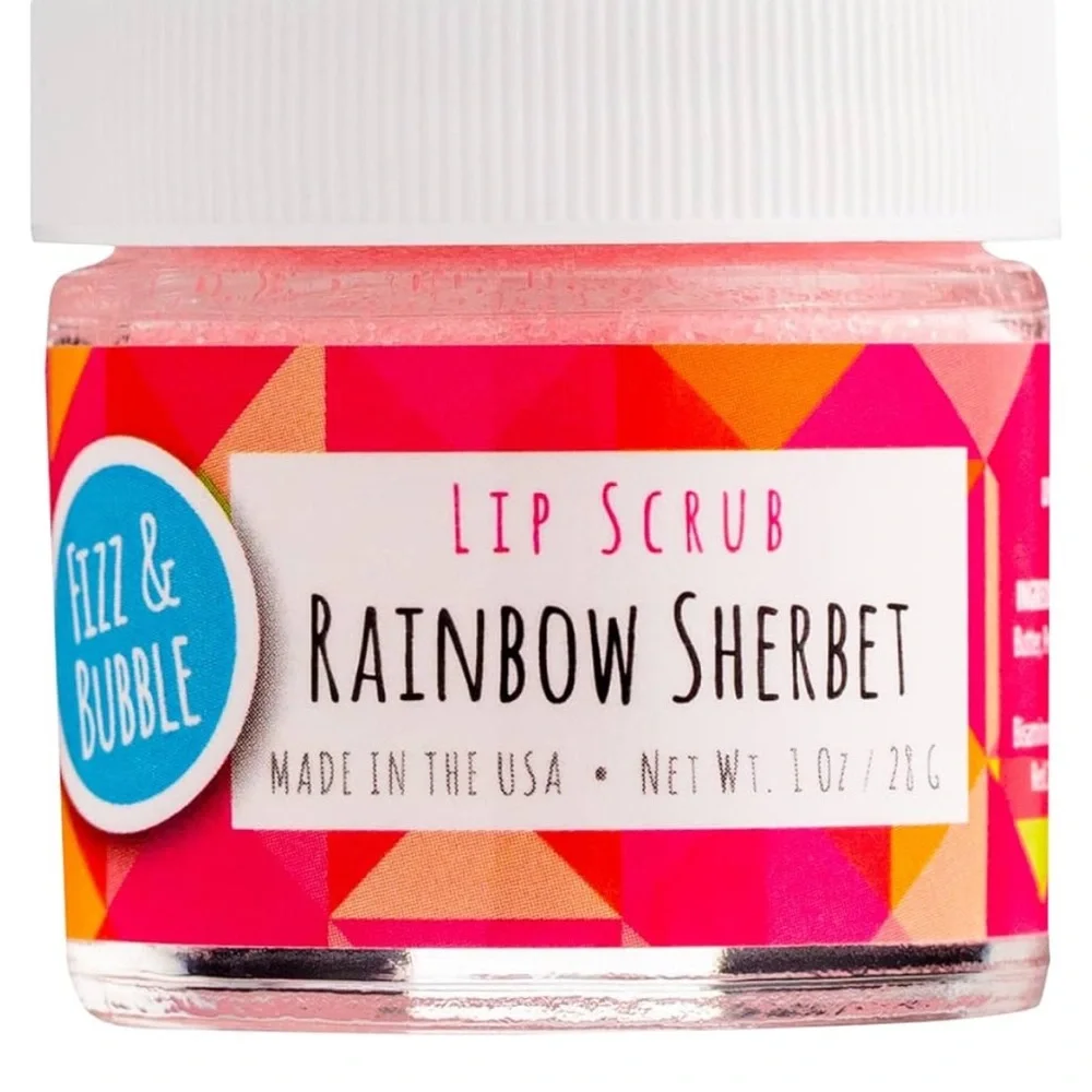 🔵 Fizz & Bubble Premium Exfoliating Lip Scrub (Rainbow Sherbet)